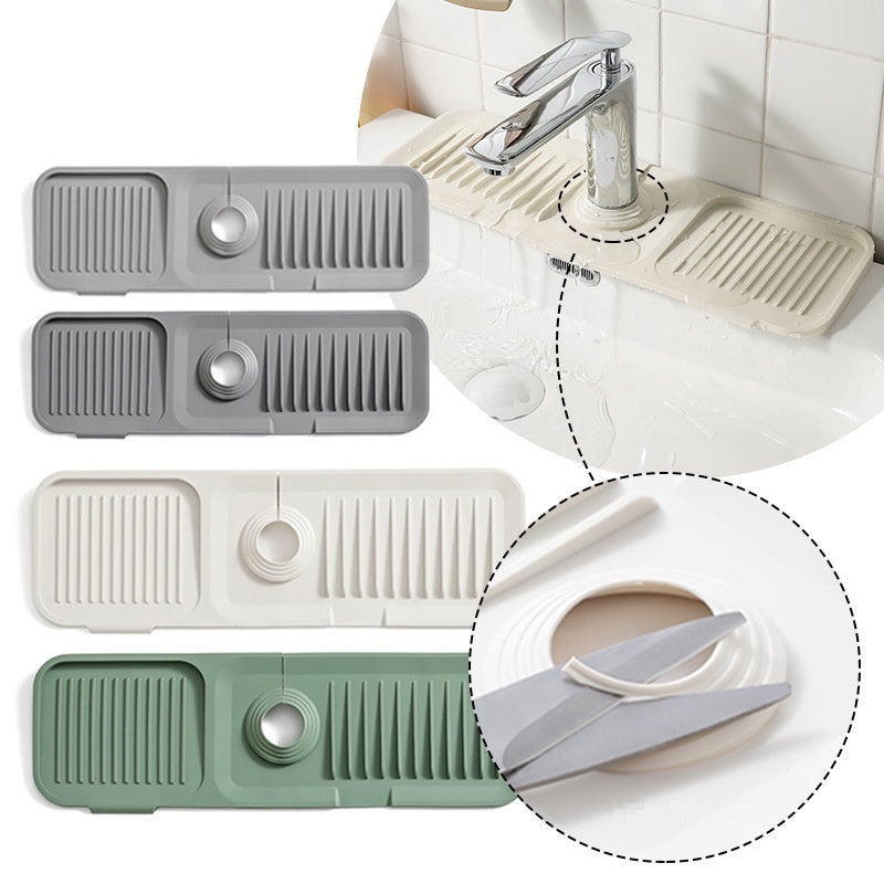 Silicone Faucet Mat - Keeps Kitchen & Bath Countertops Dry